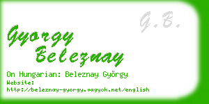 gyorgy beleznay business card