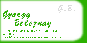 gyorgy beleznay business card